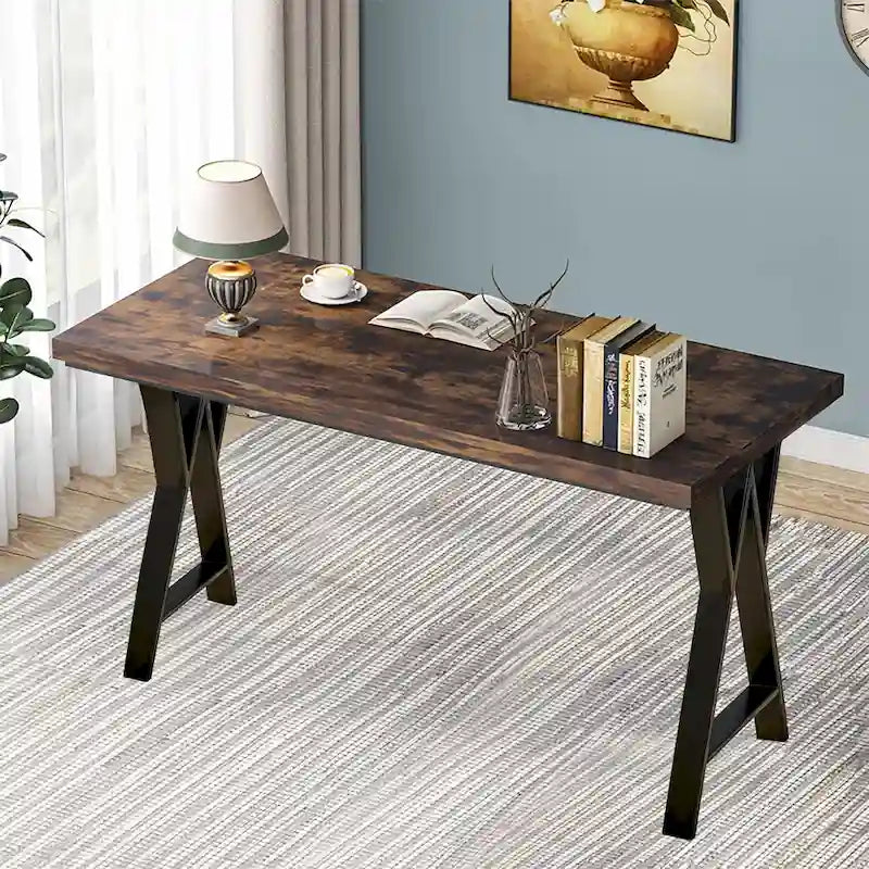 Pied de table rectangulaire Type W noir, simple