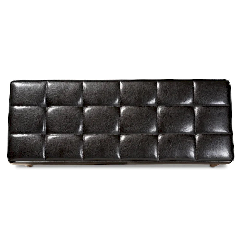 Banc de salle à manger moderne du milieu du siècle pour 2 – Gris / Marron foncé / Fauve