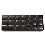 Banc de salle à manger moderne du milieu du siècle pour 2 – Gris / Marron foncé / Fauve