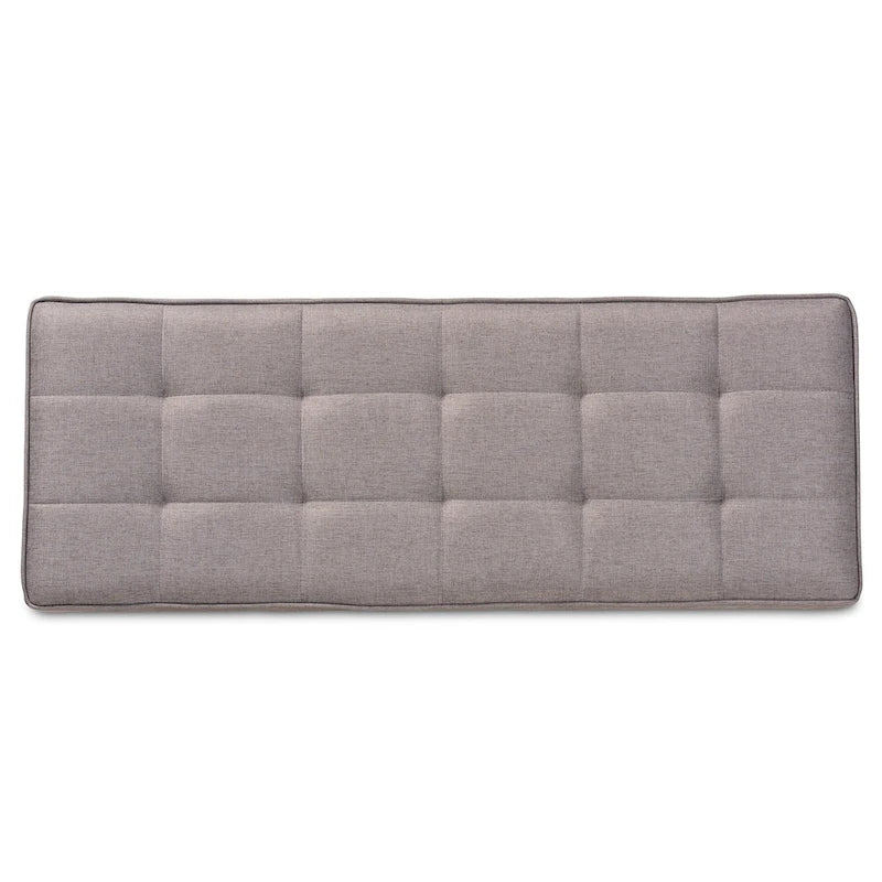 Banc de salle à manger moderne du milieu du siècle pour 2 – Gris / Marron foncé / Fauve