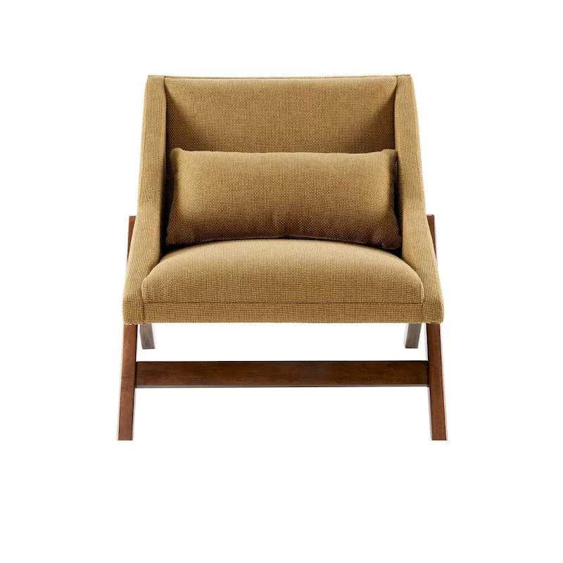Fauteuil lounge, une place, jaune moutarde et coloris Pécane
