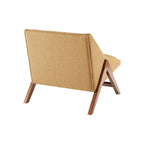 Fauteuil lounge, une place, jaune moutarde et coloris Pécane