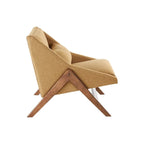 Fauteuil lounge, une place, jaune moutarde et coloris Pécane