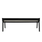 Banc de salle à manger mi-siècle marron et noir, coussin en similicuir, 2 places