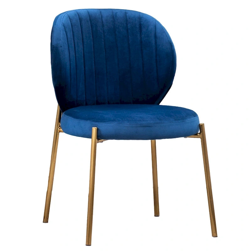 Ensemble de salle à manger rond 3 pièces, table blanche et 2 chaises en velours, jaune / vert / bleu, 2 places
