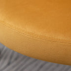 Ensemble de salle à manger rond 3 pièces, table blanche et 2 chaises en velours, jaune / vert / bleu, 2 places