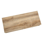 Meuble TV rectangulaire et table basse avec 2 étagères de rangement – Chêne côtier / Ardoise / Noir / Frêne