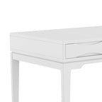 Bureau de style milieu de siècle, tablette clavier et 2 tiroirs, Noyer/Blanc/Gris/Noir, 1 personne