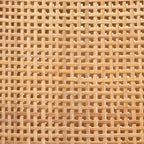 Chaise de salle à manger bohème en rotin brun naturel et brun noyer, une place
