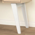 Bureau informatique scandinave Noyer naturel / Blanc / Orme clair avec multiprise – 1 personne