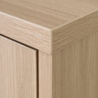 Bureau informatique scandinave Noyer naturel / Blanc / Orme clair avec multiprise – 1 personne