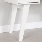 Bureau informatique scandinave Noyer naturel / Blanc / Orme clair avec multiprise – 1 personne