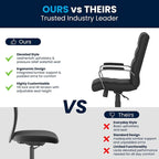 Chaise de bureau pivotante à dossier mi-haut, Leathersoft, plusieurs couleurs et piètements, unité
