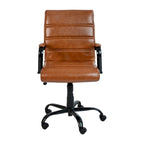 Chaise de bureau pivotante à dossier mi-haut, Leathersoft, plusieurs couleurs et piètements, unité