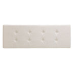 Banc rembourré capitonné blanc cassé, style transitionnel, 1 à 2 places