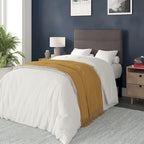 Tête de lit capitonnée à rayures verticales – Bleu / Gris / Taupe / Crème – Lit simple / Double / Queen / King, 1 ou 2 personnes
