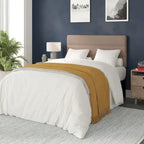 Tête de lit capitonnée à rayures verticales – Bleu / Gris / Taupe / Crème – Lit simple / Double / Queen / King, 1 ou 2 personnes