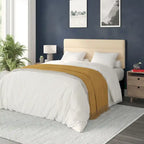 Tête de lit capitonnée à rayures verticales – Bleu / Gris / Taupe / Crème – Lit simple / Double / Queen / King, 1 ou 2 personnes