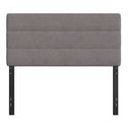 Tête de lit capitonnée à rayures verticales – Bleu / Gris / Taupe / Crème – Lit simple / Double / Queen / King, 1 ou 2 personnes