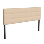 Tête de lit capitonnée à rayures verticales – Bleu / Gris / Taupe / Crème – Lit simple / Double / Queen / King, 1 ou 2 personnes