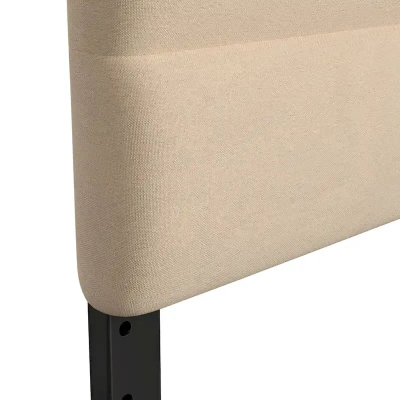 Tête de lit capitonnée à rayures verticales – Bleu / Gris / Taupe / Crème – Lit simple / Double / Queen / King, 1 ou 2 personnes