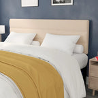 Tête de lit capitonnée à rayures verticales – Bleu / Gris / Taupe / Crème – Lit simple / Double / Queen / King, 1 ou 2 personnes