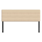 Tête de lit capitonnée à rayures verticales – Bleu / Gris / Taupe / Crème – Lit simple / Double / Queen / King, 1 ou 2 personnes
