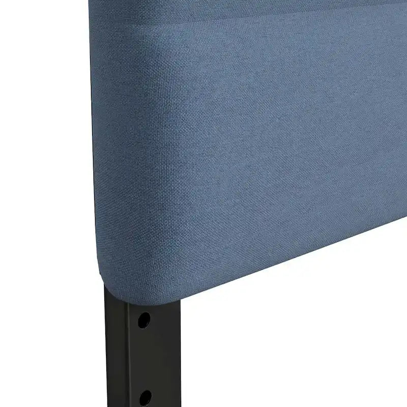 Tête de lit capitonnée à rayures verticales – Bleu / Gris / Taupe / Crème – Lit simple / Double / Queen / King, 1 ou 2 personnes