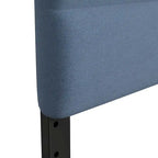 Tête de lit capitonnée à rayures verticales – Bleu / Gris / Taupe / Crème – Lit simple / Double / Queen / King, 1 ou 2 personnes
