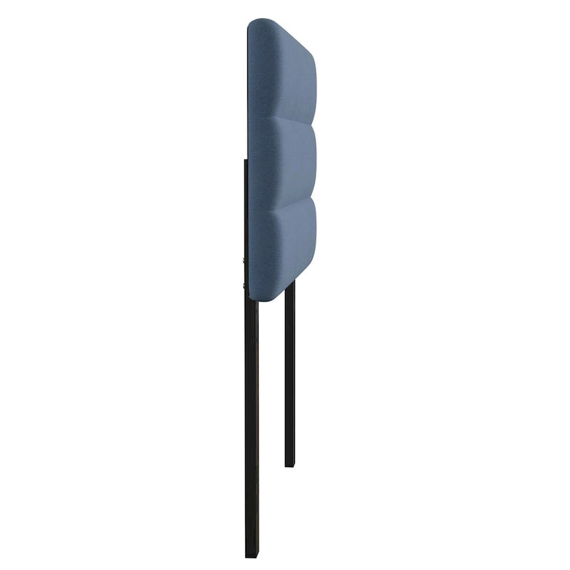 Tête de lit capitonnée à rayures verticales – Bleu / Gris / Taupe / Crème – Lit simple / Double / Queen / King, 1 ou 2 personnes