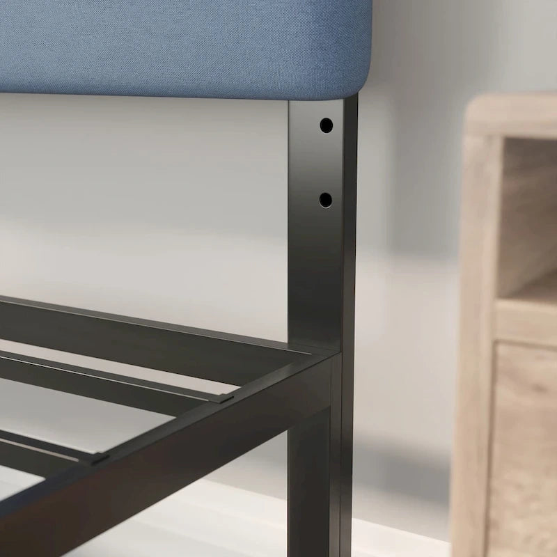 Tête de lit capitonnée à rayures verticales – Bleu / Gris / Taupe / Crème – Lit simple / Double / Queen / King, 1 ou 2 personnes