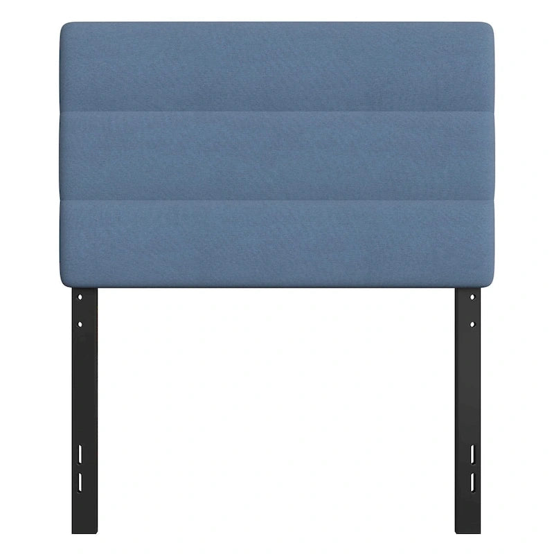 Tête de lit capitonnée à rayures verticales – Bleu / Gris / Taupe / Crème – Lit simple / Double / Queen / King, 1 ou 2 personnes