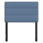 Tête de lit capitonnée à rayures verticales – Bleu / Gris / Taupe / Crème – Lit simple / Double / Queen / King, 1 ou 2 personnes