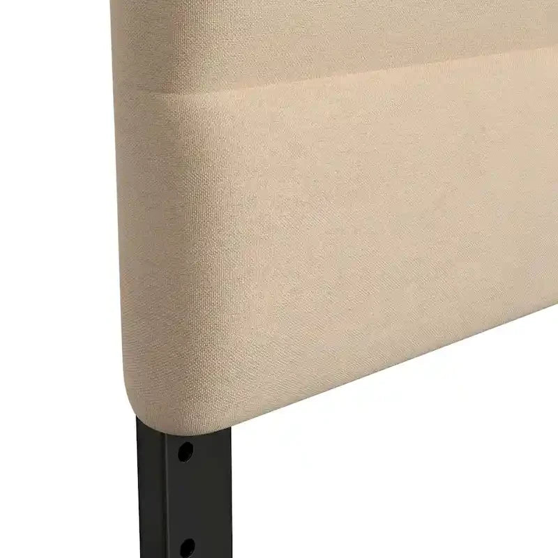 Tête de lit capitonnée à rayures verticales – Bleu / Gris / Taupe / Crème – Lit simple / Double / Queen / King, 1 ou 2 personnes