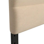 Tête de lit capitonnée à rayures verticales – Bleu / Gris / Taupe / Crème – Lit simple / Double / Queen / King, 1 ou 2 personnes