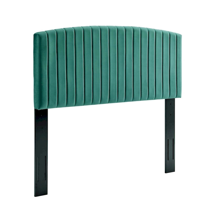 Tête de lit capitonnée en velours pour lit double ou Queen – sarcelle / bleu marine / blanc / anthracite / vieux rose