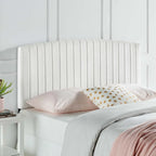 Tête de lit capitonnée en velours pour lit double ou Queen – sarcelle / bleu marine / blanc / anthracite / vieux rose