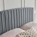 Tête de lit capitonnée en velours pour lit double ou Queen – sarcelle / bleu marine / blanc / anthracite / vieux rose