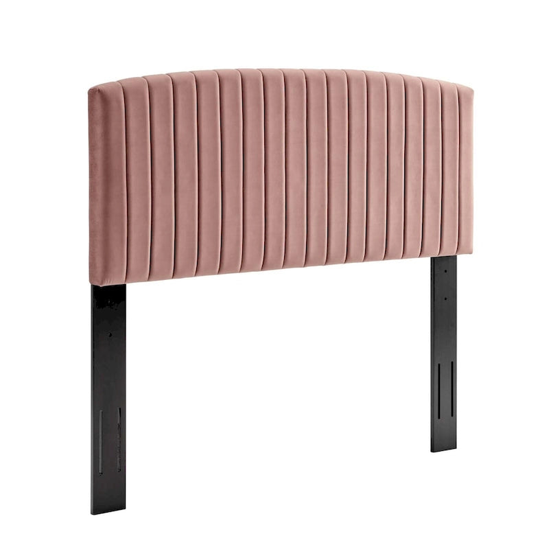 Tête de lit capitonnée en velours pour lit double ou Queen – sarcelle / bleu marine / blanc / anthracite / vieux rose