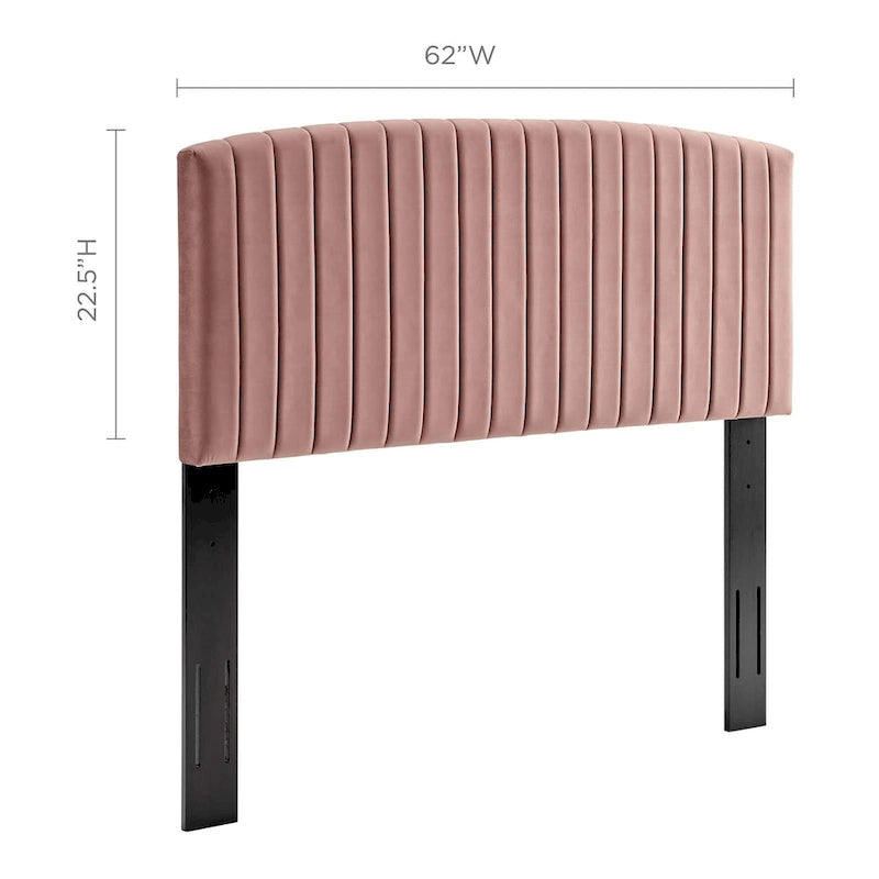 Tête de lit capitonnée en velours pour lit double ou Queen – sarcelle / bleu marine / blanc / anthracite / vieux rose