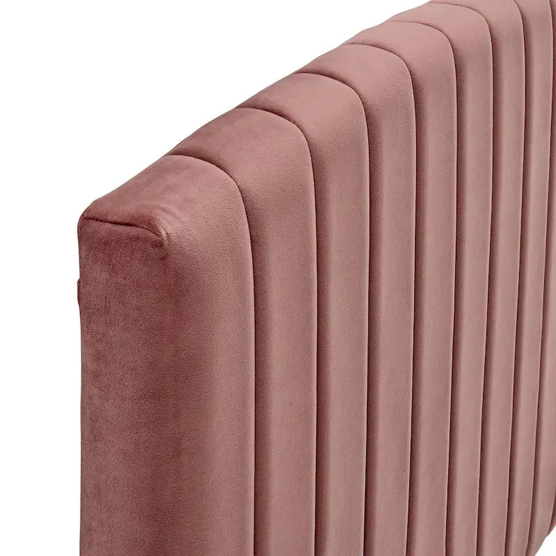 Tête de lit capitonnée en velours pour lit double ou Queen – sarcelle / bleu marine / blanc / anthracite / vieux rose