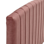 Tête de lit capitonnée en velours pour lit double ou Queen – sarcelle / bleu marine / blanc / anthracite / vieux rose