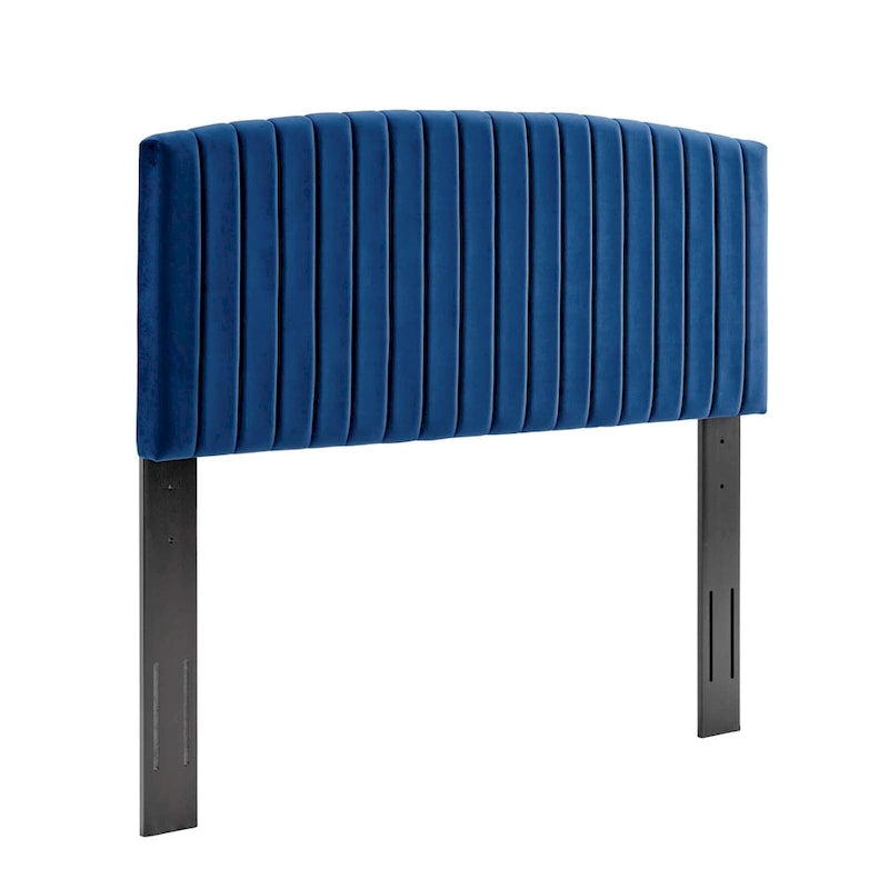 Tête de lit capitonnée en velours pour lit double ou Queen – sarcelle / bleu marine / blanc / anthracite / vieux rose