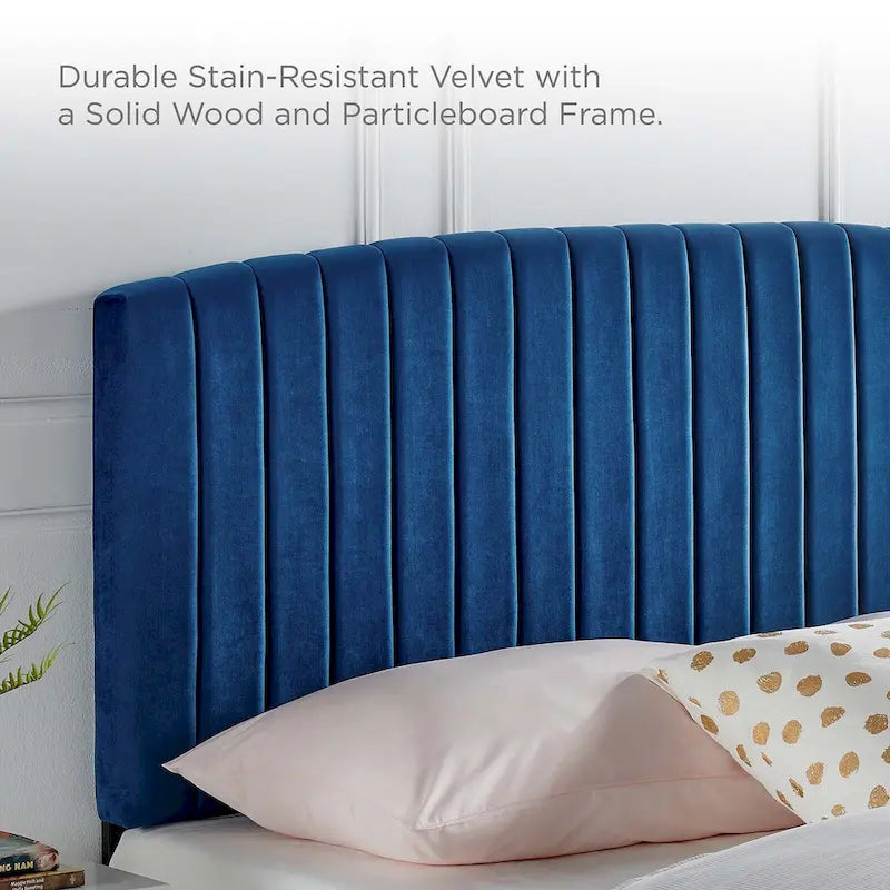 Tête de lit capitonnée en velours pour lit double ou Queen – sarcelle / bleu marine / blanc / anthracite / vieux rose