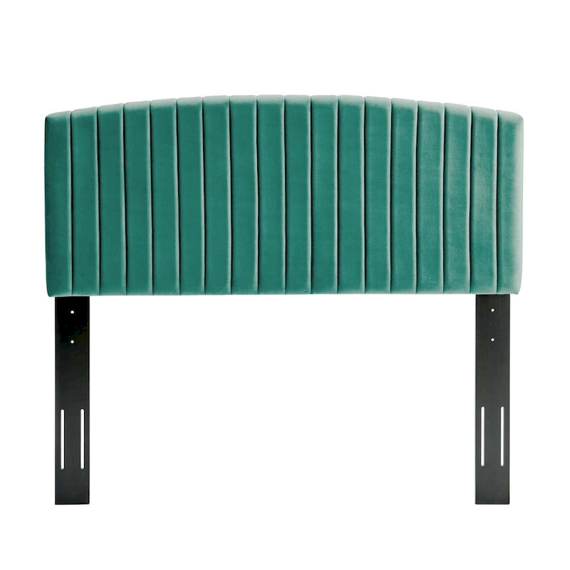 Tête de lit capitonnée en velours pour lit double ou Queen – sarcelle / bleu marine / blanc / anthracite / vieux rose