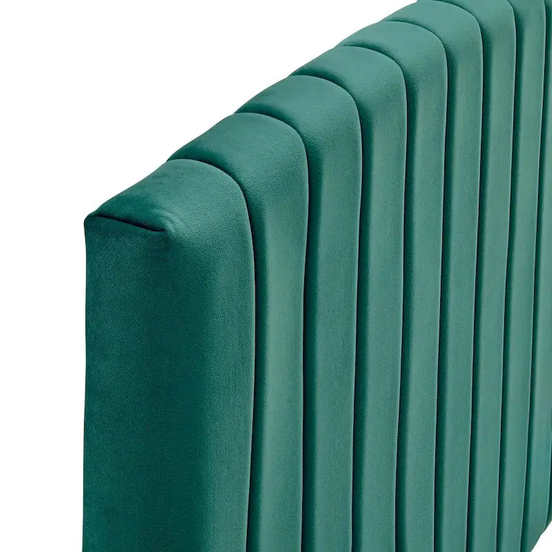 Tête de lit capitonnée en velours pour lit double ou Queen – sarcelle / bleu marine / blanc / anthracite / vieux rose