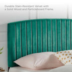 Tête de lit capitonnée en velours pour lit double ou Queen – sarcelle / bleu marine / blanc / anthracite / vieux rose