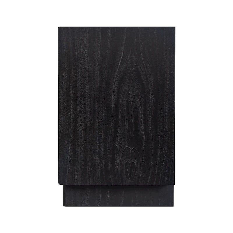 Commode 6 tiroirs, noir délavé / noyer brun / chêne clair, panneau de bois