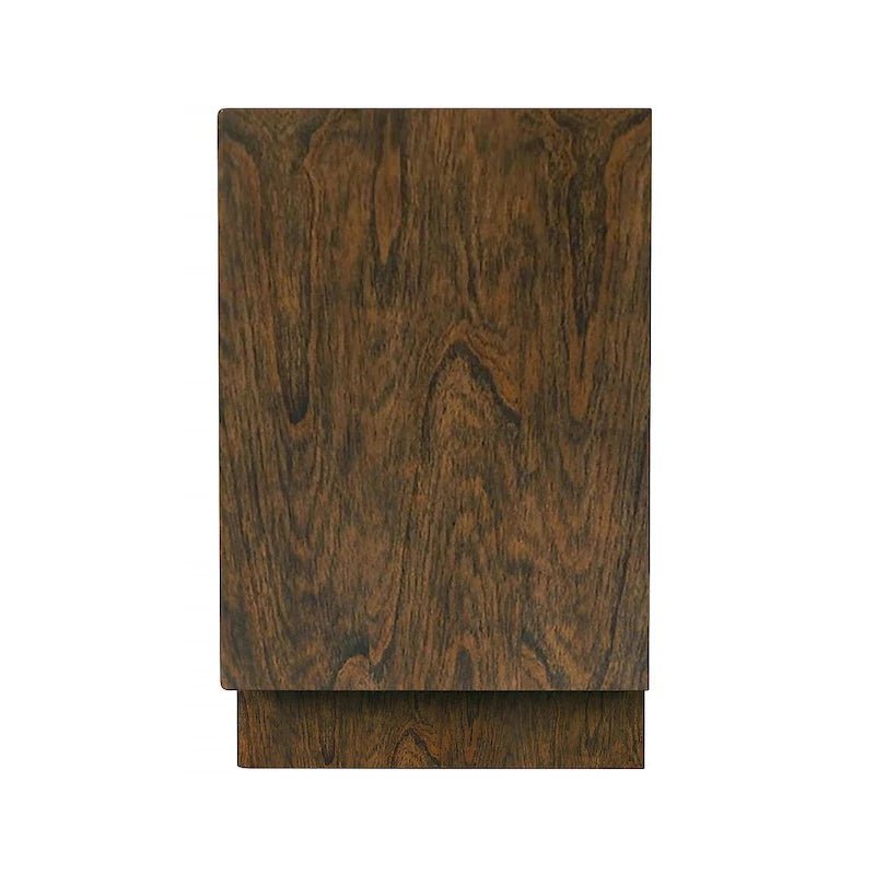 Commode 6 tiroirs, noir délavé / noyer brun / chêne clair, panneau de bois