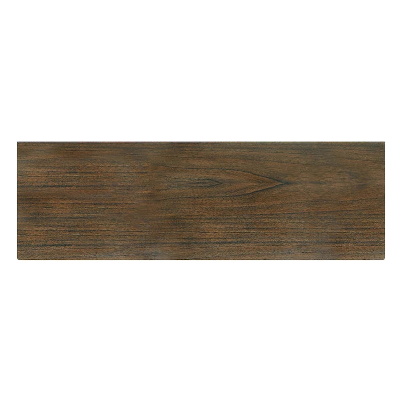 Commode 6 tiroirs, noir délavé / noyer brun / chêne clair, panneau de bois